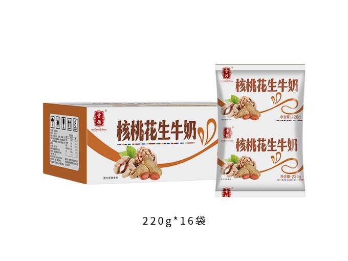 核桃花生牛奶